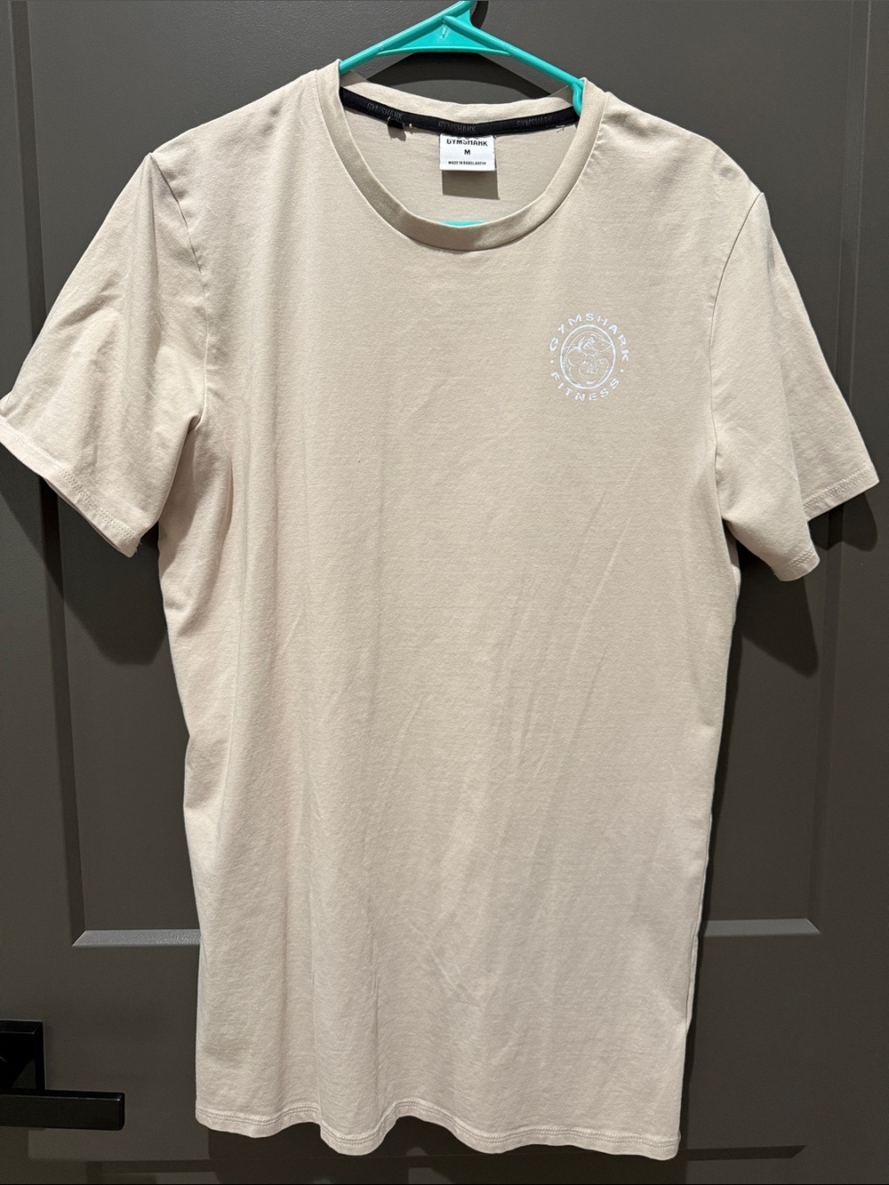 Gymshark Men's Short Sleeve Tee in Beige